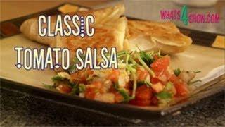 Classic Tomato Salsa. Classic Mexican fresh tomato salsa recipe from Whats4Chow.com