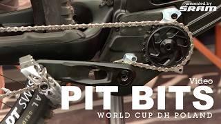 Adding WEIGHT to DH BIKES - PIT BITS - Bielsko-Biala, Poland World Cup