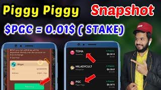 Piggy Piggy $PGC =0.01| Tomarket  Listing Value | Stake Pgc token | PGC snapshot Airdrop 