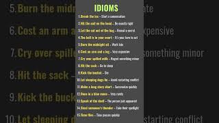 Top 15 idioms and phrases | idoms |phrases | idioms and phrases in english #idioms #phrases #shorts