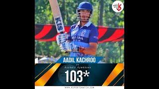 Adil Kachru century against Kashmir Gymkhana in Khrew Premier League