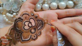 Latest Heart Arabic Mehndi Design Eid Henna Design 2025 | Step by Step Tutorial | Henna Fever