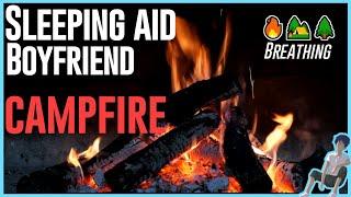 ASMR: Campfire Night Ambience Sleeping Boyfriend [Wind] [Crickets] [Sleep Aid]