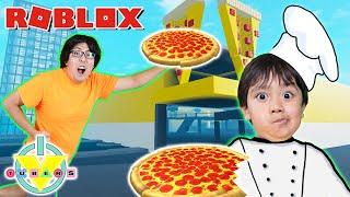 Ryan making his FAVORITE PIZZA! Let’s Play Roblox Pizza Tycoon with Ryan’s Daddy