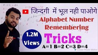 Alphabet & Number Remembering Trick and opposite Alphabets Letters amazing short trick ||