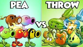 Pvz2 Chinese Version - Team PEA vs THROW Plants Power-Up! in Plants Vs Zombies 2