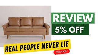 Ainsley 73 Faux Leather Sofa Review - Steelside - Wayfair - Never Lie -  Habib 1 Reviews