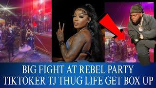 Big w@r a Rebel Party Popular tik toker Tj Thvglife get b0x up br@wlin Chronic law name call pon it