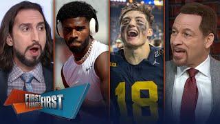 Nick's Mock Draft 3.0: Colston Loveland to Colts, Shedeur a dark horse in Indy? | FIRST THINGS FIRST