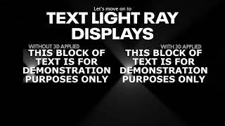 After Effects Light Ray Effect Demonstration
