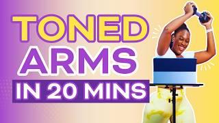 TONED ARMS WORKOUT | A FUN 20 min UPPER BODY WORKOUT you can do AT HOME