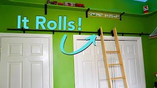 How to Make a DIY Rolling Library Ladder