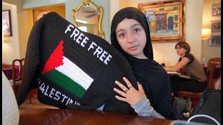 crochet Palestine sweater (vlog)