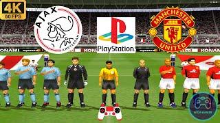 Winning Eleven 2002 Gameplay - Ajax vs Man United - Duckstation PS1 on PC  Full Game [4K60]