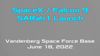 SpaceX SARah 1 launch June 18, 2022 (optodata livestream)