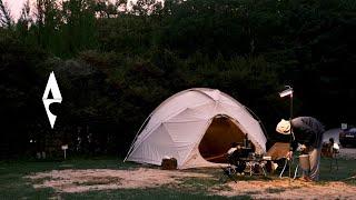 I don't recommend camping like this, but... "I love it"