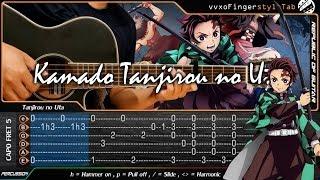 Demon Slayer: Kimetsu no Yaiba - Kamado Tanjirou no Uta - Fingerstyle Guitar Cover + TABS Tutorial