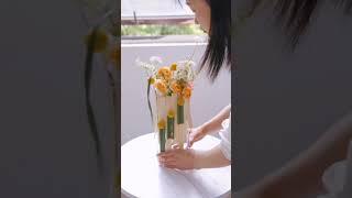 Flower Arrangement With Simple Material