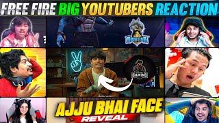 All YouTubers REACTION On AJJUBHAI FACE REVEAL  I DID MISTAKE IN FACE REVEAL Total Gaming