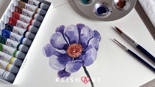 Learn to sketch and paint flower with watercolour using affordable painting equipments for beginners