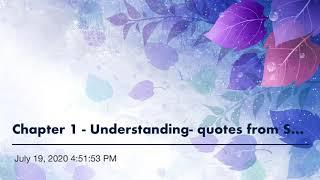 Chapter 1 - Understanding- quotes from Socratic Logic