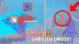 MARSYA DILEMPAR??!? Carry A Friend Teamwork Obby‼️GABOLEH EMOSI‼️ | Roblox Indonesia  |