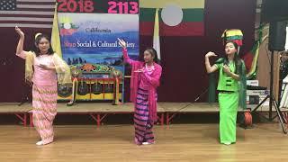 Rebecca dancing Hmone Shwe Yee - Shan New Year 12/8/2018