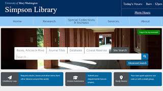 How to search at Simpson Library