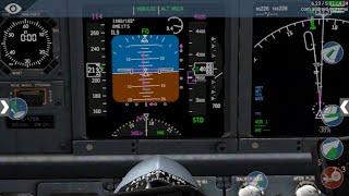 ILS CAT 1 manual approach and landing with X-Plane Mobile