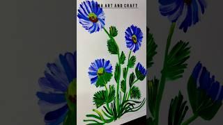 flower painting tutorial ️#paintingtutorial #paintinglessons #paintings #kidsprojects #artwork