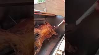 How to carve a lamb on the spit