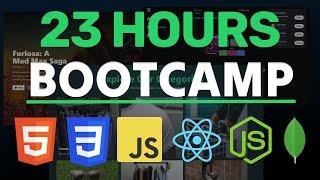 23 HOURS Free Coding Bootcamp - Build 4 Awesome Projects