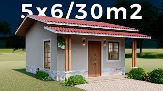 A Small House of 5x6 meters / Would you dare to live in 30 square meters? 