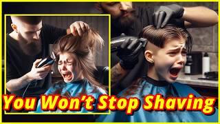 Haircut Stories - Mom Shaved My Head Despite My Tears! Please, I'll Do Anything! But Mom Said No!