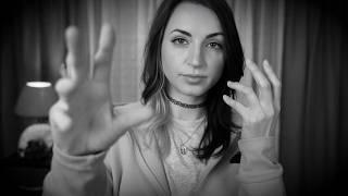 ASMR Hand Movements & Soft Whispers to Soothe You (Black and White)