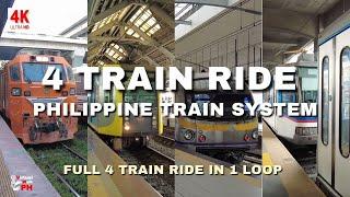 Riding All 4 Trains in 1 Loop | Train Ride in Philippines | PNR - LRT1 - LRT2 - MRT3