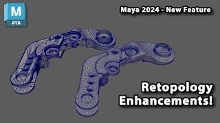 Modeling with Retopology and Make Live Enhancements (Maya 2024 New Feature!)