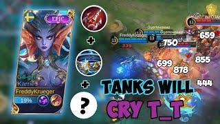 KARRIE VS TANK PICK MLBB GAMEPLAY BEST BUILD 2022