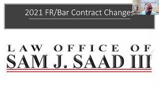 November 1, 2021 Changes to the FR/Bar Contract