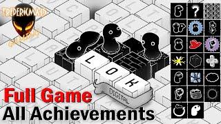 LOK Digital FULL GAME 100% Walkthrough / All Achievements / Soluce (Minimal Puzzle Game)