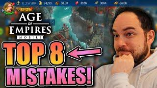 Huge Mistakes [Top 8 New Players Must Avoid!] Age of Empires Mobile Guide