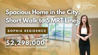 Sophia Residence: Condo Home Tour | Spacious & Short Walk to 5 MRT Lines