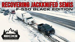 Recovering Jackknifed Semi-Trucks in an F-550 Black Edition