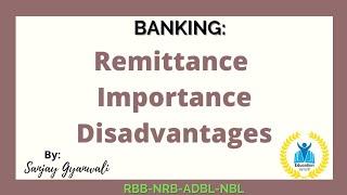 What is Remittance,  it's importance