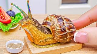 Mini Cooking: Tiny Snail with Garlic Butter Recipe | Adorable and Delicious Bite-Sized Treat