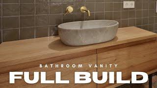 How We Built a Custom Bathroom Vanity | Solid Niangon Wood Furniture