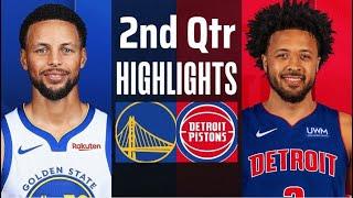 Golden State Warriors vs Detroit Pistons 2nd Qtr - P2 Highlights - Oct 13 | NBA Pre-Season 2024