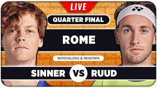 SINNER vs RUUD • ATP Rome 2025 QF • LIVE Tennis Watchalong