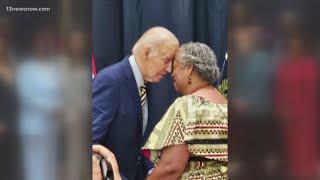 President Biden visits with the Tucker family in Angola