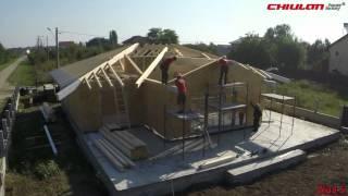 Montajul unei case cu structura de lemn 180 mp-Chiulan House Factory